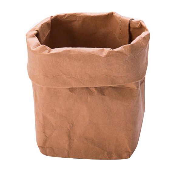 2021 new kraft paper large capacity washable durable cosmetic bags folded for makeup brushes multifunction storage neceser